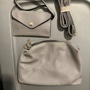 Elegant Gray Women's Bag Set
